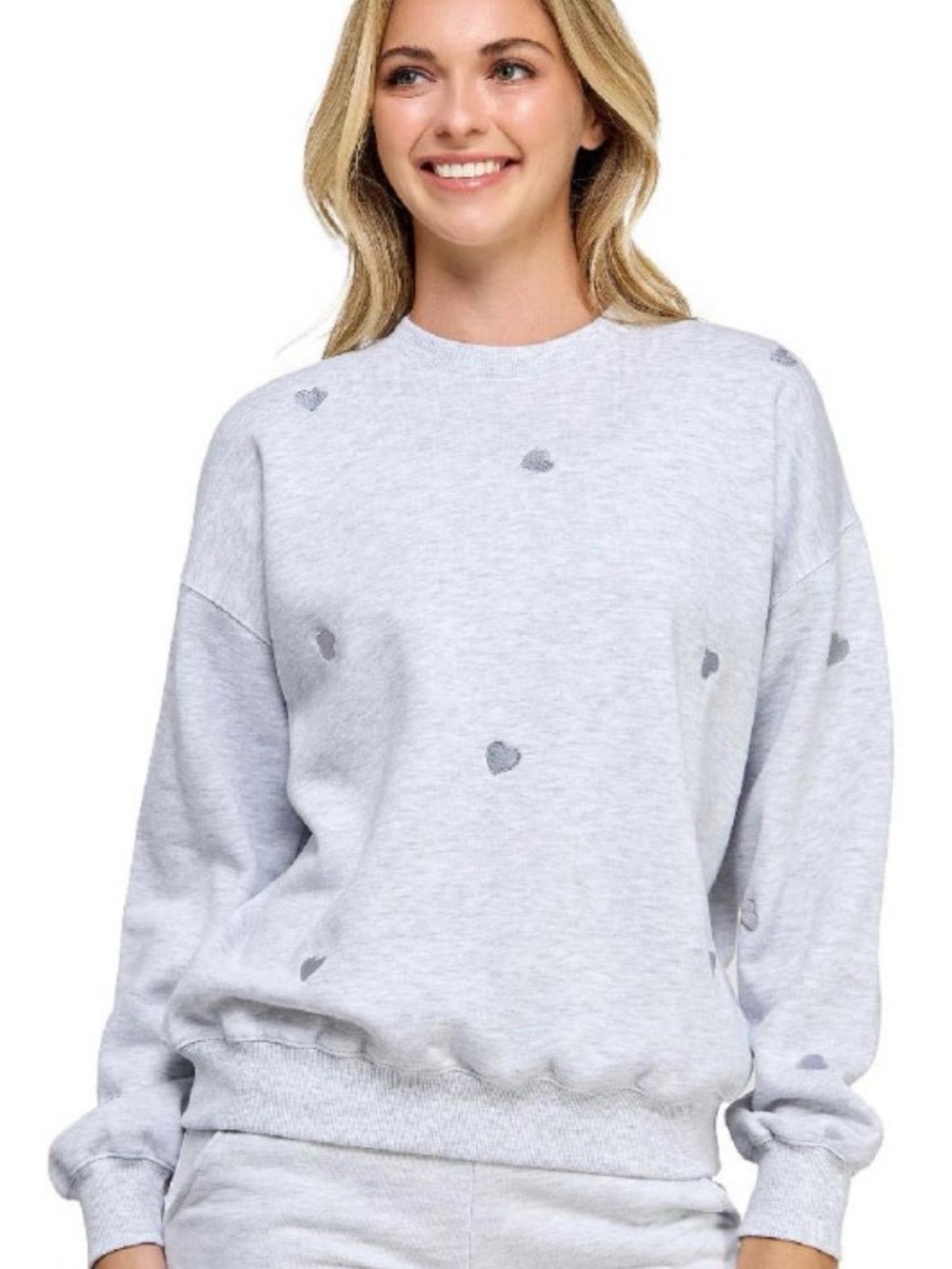 #273 SWEATSHIRT EMBROIDERED WITH HEARTS